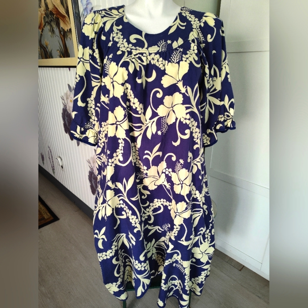 Hawaiian Paradise Bay Vintage Dress Sz XL- Xxl Excellent Condition Resort Vacay